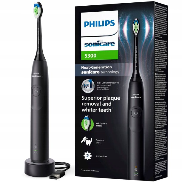 Philips Sonicare 5300 teruppladdningsbar El-Tandborste Black