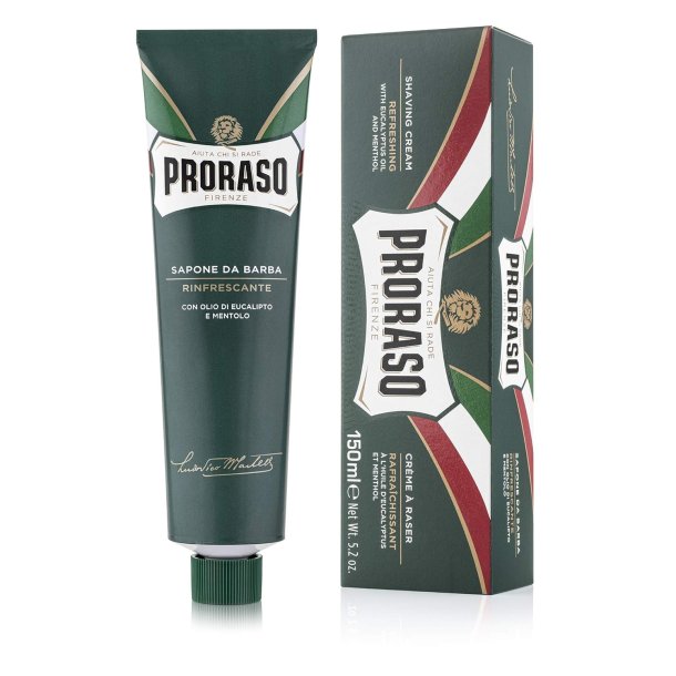 Barbercreme PRORASO Refreshing (Eucalyptus &amp; Menthol) 150 ml.