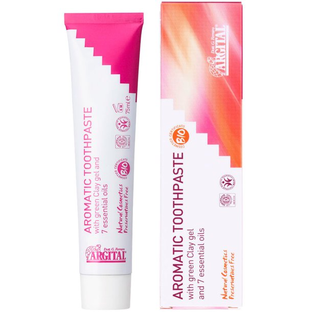 kologisk Tandpasta med Grn Ler &amp; teriske olier ARGITAL Bio Floral 75 ml