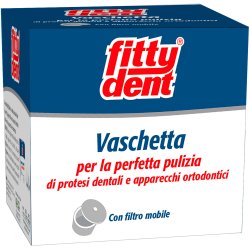 FITTYDENT Reinigingskom voor gebitsprothesen en orthodontische apparaten