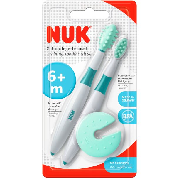 NUK Tandpleje-Lringsst  Den perfekte start p god mundhygiejne for dit barn (6+ mdr.)