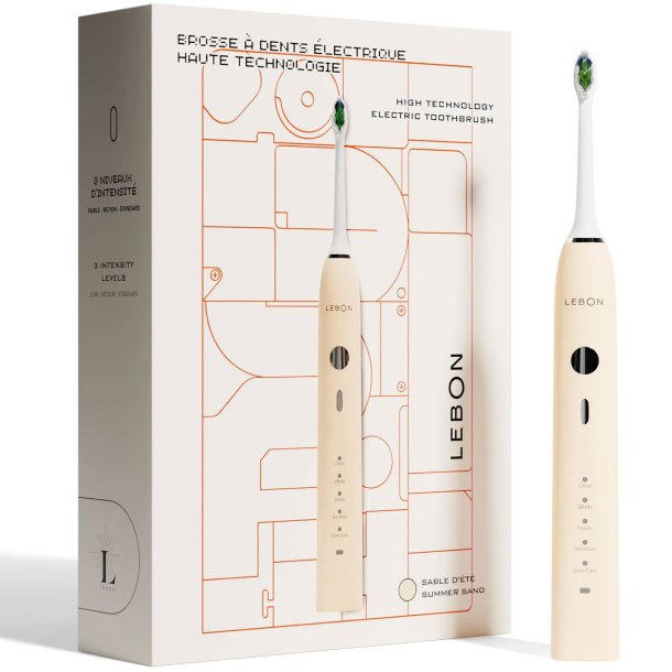 LEBON High Technology El-tandborste 50.000 Vibrationer Summer Sand