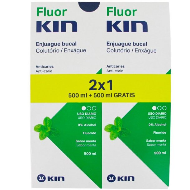 Xylitol Mundskyl 2 x 500 ml KIN FluorKIN Anticaries