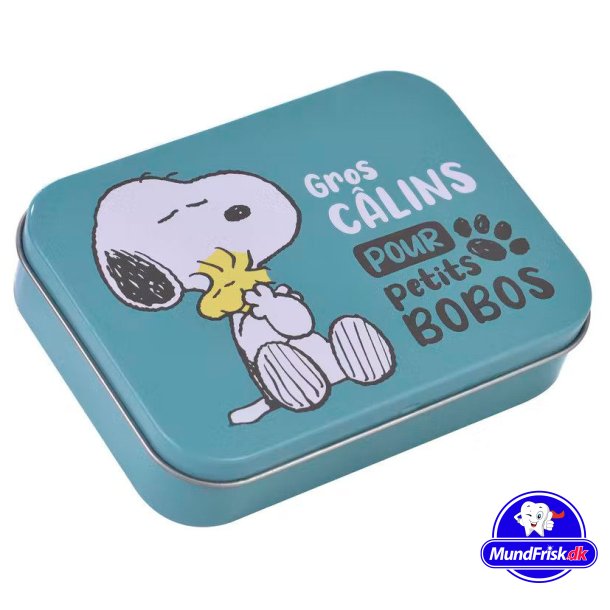 Kinderpflaster Nuser Gr&uuml;ne Metallbox Snoopy