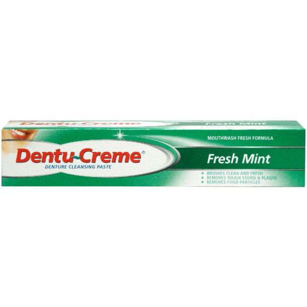 Tannkrem til Proteser Polident DENTU-CREME Protese-rengj�ring uten slitasje og riper -75 ml