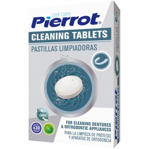 Rensetabletter PIERRIT Cleaning Tablets 30 stk  Tehokas ja hellvarainen puhdistus Kiskoille & Proteeseille