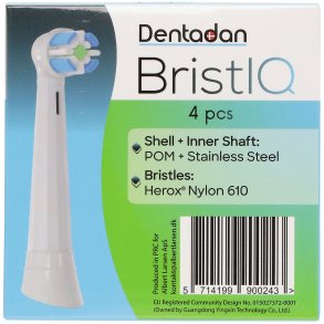 Borsthuvuden till Oral-B iO Eltandborstar Dentadan Bristlq Kompatibla 4 st.