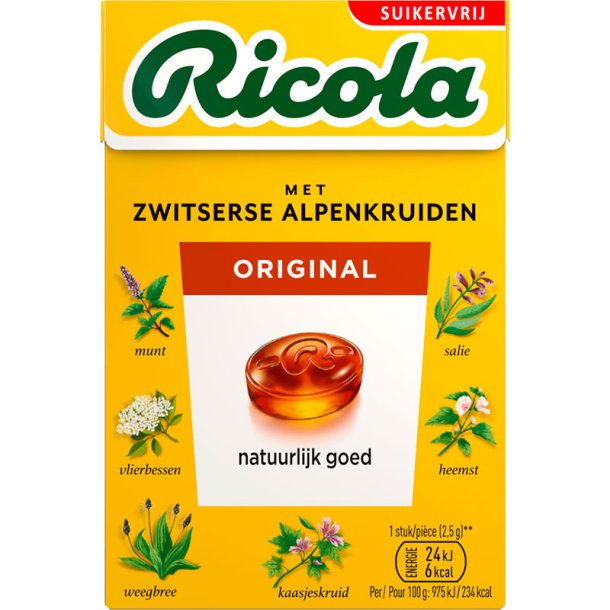 Ricola Original Sokerittomat yrttikarkit 50g