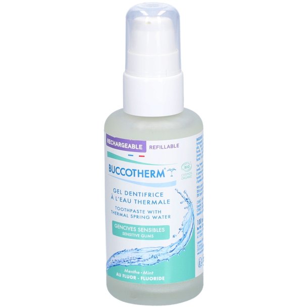 Ekologisk Tandkr�m f�r K�nsligt Tandk�tt BUCCOTHERM 100 ml � Skonsam v�rd med termalvatten