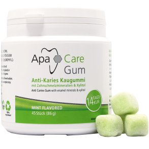 Xylitol Tyggegummi APACARE Gum 45 stk. -  Anti-karies tyggegummi med mineraler