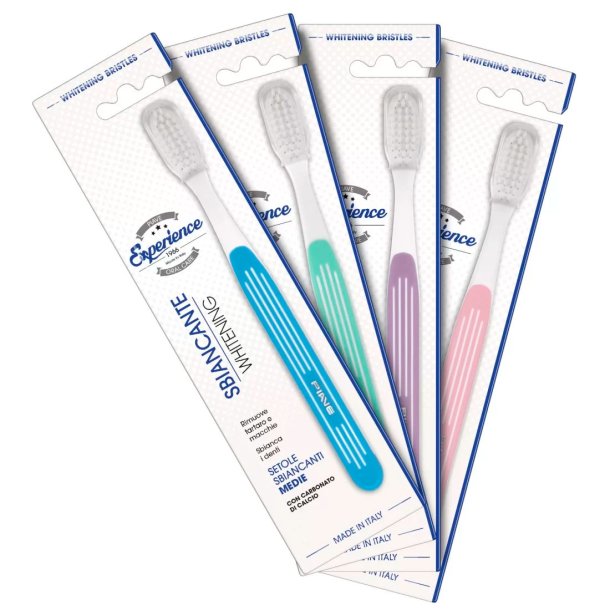 Whitening Tandborste PIAVE Experience Calciumcarbonat � Medium 1 st.