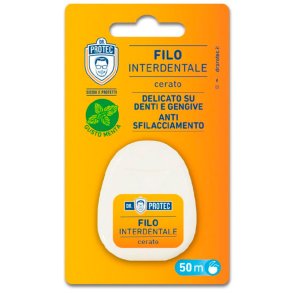 Tandtr�d uden PFAS - Dr. Protec Filo Interdentale Waxed & Mint 50 mtr.