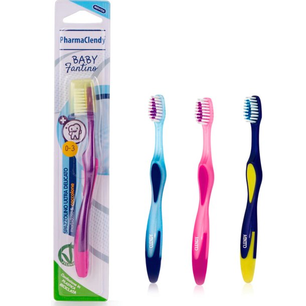 Kinderzahnb�rste CLENDY Baby Fantino 0�3 Jahre � sanfte Zahnpflege f�r die Kleinsten - 1 Stk.