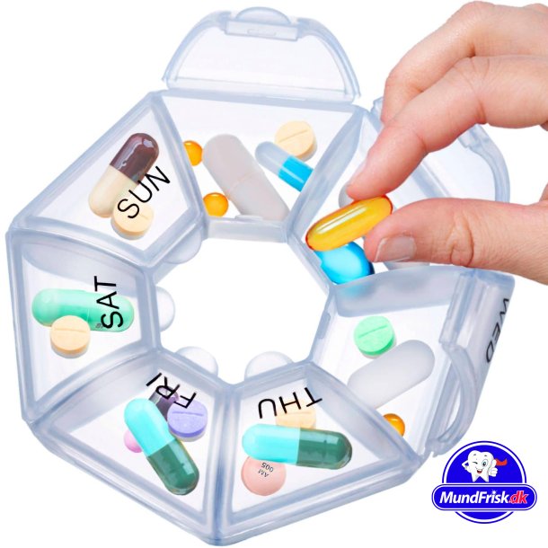 Pillendose-Spender, kleine Pillendose, 7 Tage