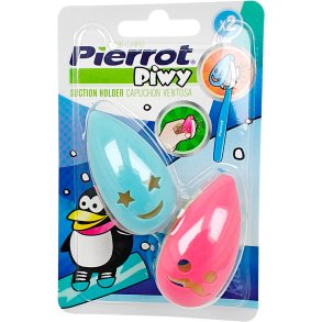 Tannb�rsteholder med Sugekop PIERROT 2 stk.