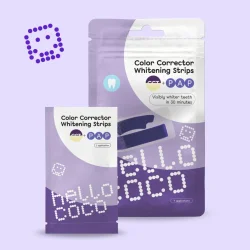 Zahnaufhellungsstreifen HELLO COCO Color Corrector Whitening Strips PAP  7 Behandlungen