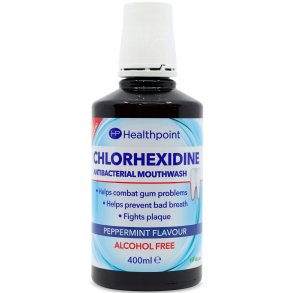 Klorhexidin Mundskyl 0.20 % HEALTHPOINT Peppermint Alkoholfri 400 ml.