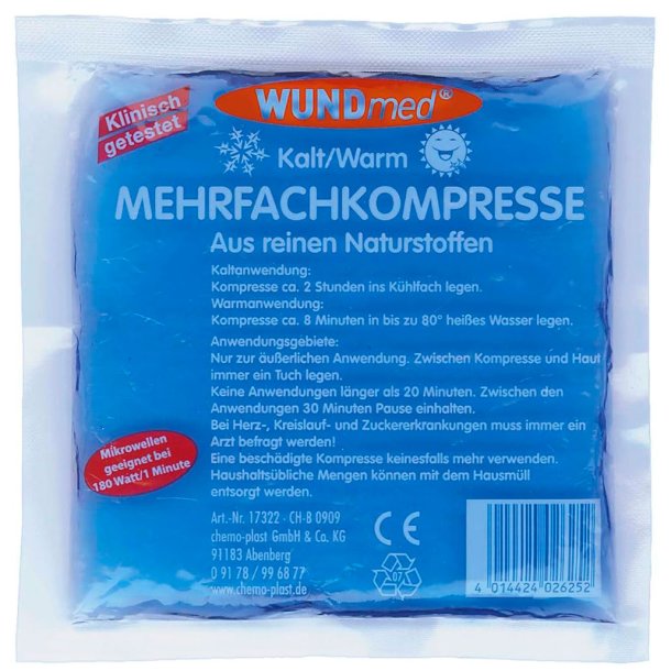 Ispose WUNDmed Kold/Varm Genbrugskompress 13x14 cm � Naturlig lindring, n�r du har brug for det