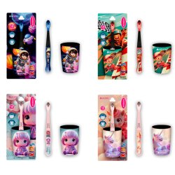 Kinderzahnb�rste + Zahnbecher SETABLU Kids 3 Jahre/+