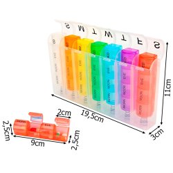 Ugentlig pille�ske med farvekodede dagsrum � nem, sikker og overskuelig medicinh�ndtering