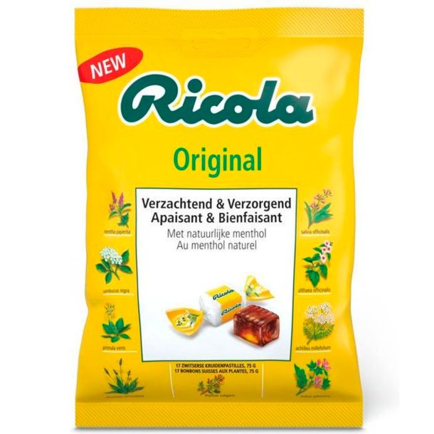 Ricola Kr�uterbonbons Original Herb T�te 75 gr.