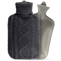 VILDE Varmedunk 2L med strikket betr�k � Komfort og varme i stilfuldt design