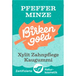 Naturel Xylitol Chewing-gum Birkengold PEPPERMINT Sans plastique 20 pcs