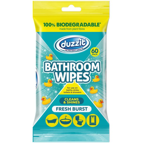 Rengj�ring V�tservietter DUZZIT Bathroom Wipes  Fresh Burst (60 stk.)