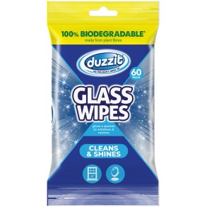 Rengj�ring V�tservietter DUZZIT Glass Wipes � Clean & Shine (60 stk.)