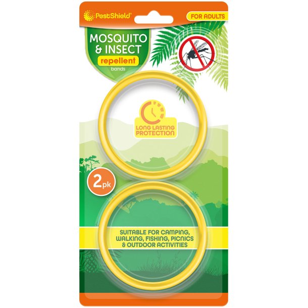 Mygge Armb�nd PESTSHIELD Mosquito &amp; Insect Citronella Bands 2 stk.