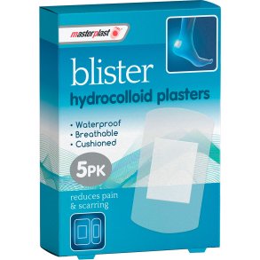 Blister Plaster MASTERPLAST Hydrocolloid 5 stk. - Effektiv lindring og raskere heling av blemmer