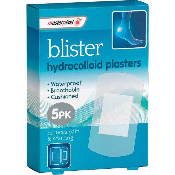 Blister Plaster MASTERPLAST Hydrocolloid 5 stk. - Effektiv lindring og raskere heling av blemmer