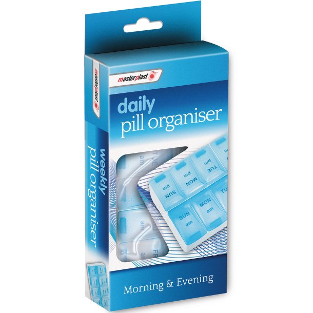 Bo�te � pilules 7 jours MASTERPLAST Matin/Soir Pilulier 14 compartiments
