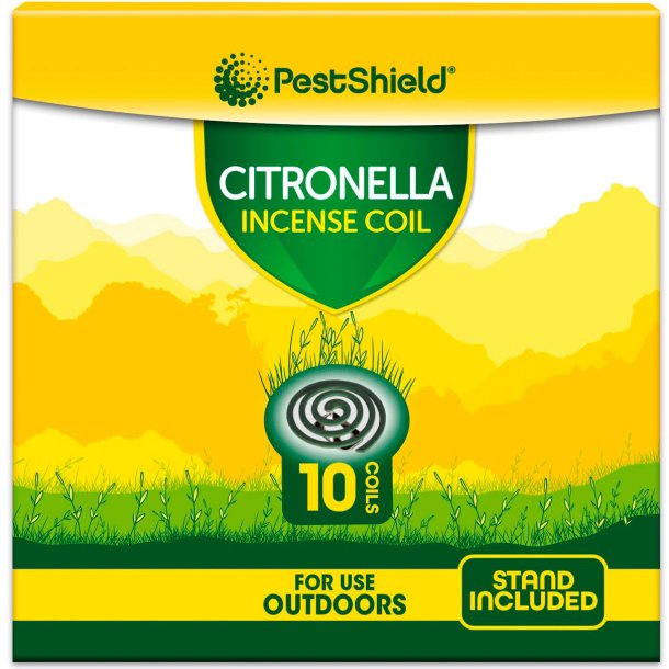 Citronella Myggeavvisende Spiraler PETSHIELD Incense Coil 10 stk.