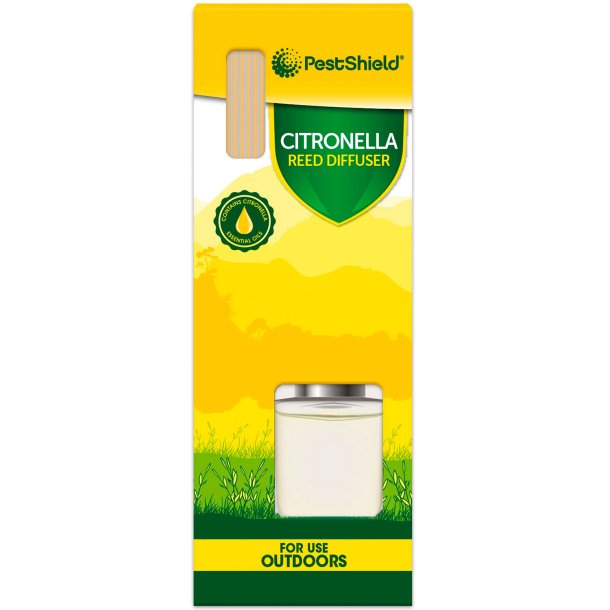 PESTSHIELD Citronella Reed Diffuser � diskret og flammefri insektbeskyttelse til utend�rs bruk