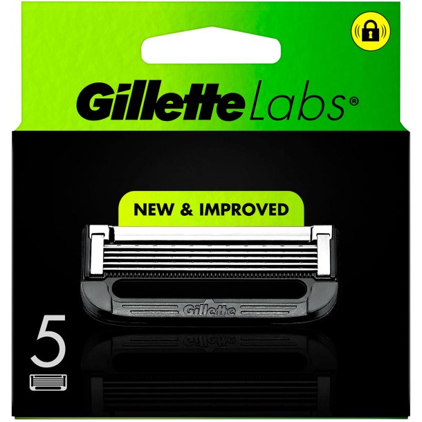 GilletteLabs GOLD Barberblad 5 stk. New &amp; Improved