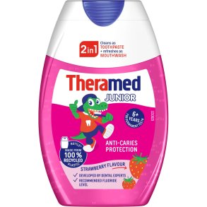 Barnetannkrem VADEMECUM Junior Strawberry 2- in -1 75 ml.