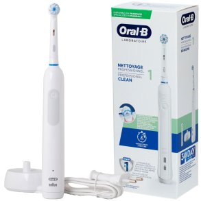 ORAL-B Professional Clean 1 Brosse � dents �lectrique + T�te de brosse Sensitive Clean suppl�mentaire