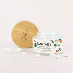 Natuurlijke Tandpastatabletten met Hydroxyapatit &amp; Xylitol TANITABS Fresh Mint Herbruikbare Pot 124 stuks