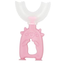 Barntandborste U-formad silikonborste 4-8 r Animal