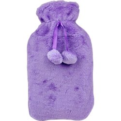 Warmwaterkruik Klassiek Pluizige Overtrek &amp; Pompons 2 liter