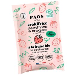 Organiska tandkrmstabletter PAOS Strawberry Ps. 125 st.