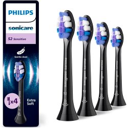 PHILIPS Sonicare S2 Sensitive Black B�rstehoveder Extra Soft 4 stk.