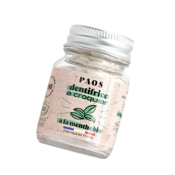 Eco Tandkrmstabletter PAOS Fresh Mint Glas 100 st.
