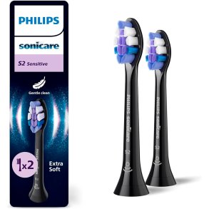 PHILIPS Sonicare Sensitive S2 Black Extra Sotf B�rstehoveder 2 stk.