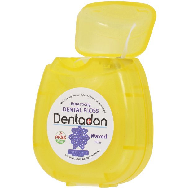 Flosdraad met Hydroxyapatit DENTADAN Extra Strong No Taste Waxed 50 mtr.