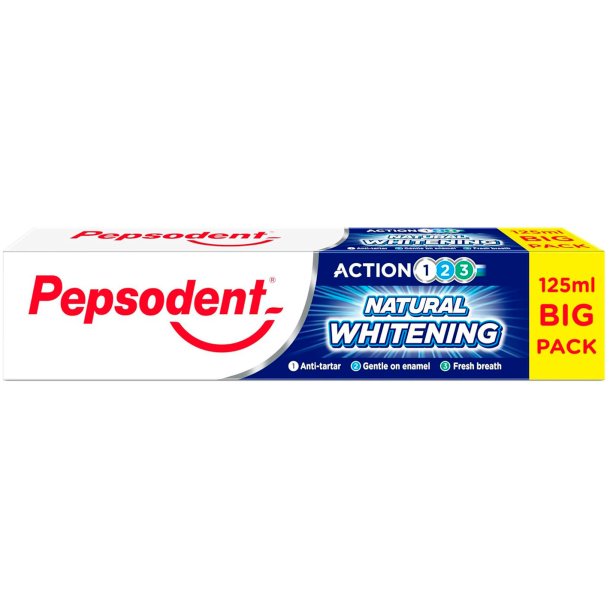 PEPSODENT WHitening Tandpasta Natural Action 1-2-3 - 125 ml.