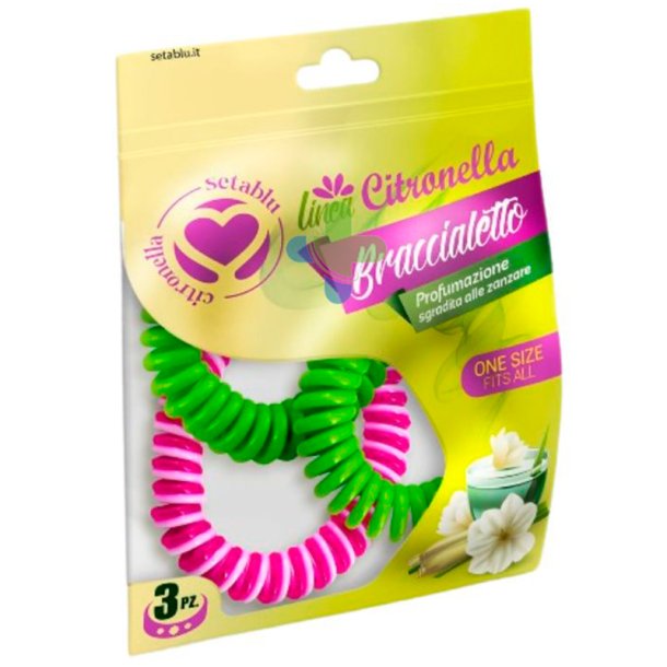 Citronella Armb�nd SETABLU - Duftarmb�nd til sommerbruk (3 stk.)
