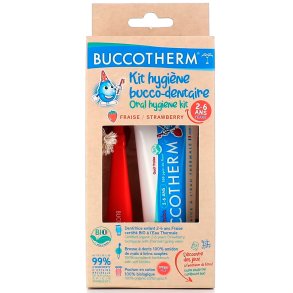 B�rnetandpasta + B�rnetandb�rste BuccoTherm Oral Hygiene Kit 2�6 �r � sk�nsom tandpleje til b�rn