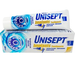 Hydroxyapatit Tandpasta UNISEPT Active Oxygen Implants - s�rligt velegnet til implantater (100 ml.)